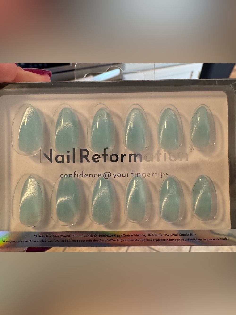 Nail Reformation - “Tahiti Teal” - Short Almond  New in Box